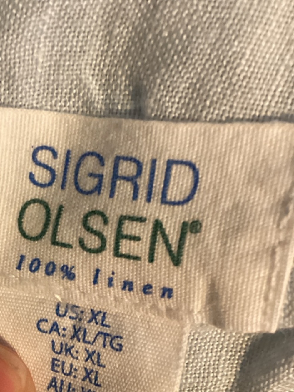 Sigrid Olsen Linen Button-Down Shirt - Picture 4 of 5
